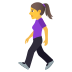 🚶‍♀️ woman walking display on JoyPixels